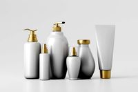 Bottle and tube cosmetic collection