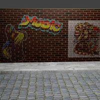 wall with graffiti