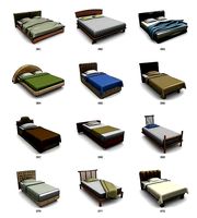 Bed Collection of 100 beds 3d model