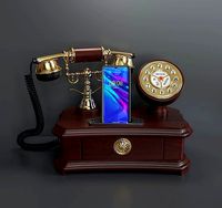 Analog phone with cell stand