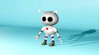 Cute Robot Cartoon Character
