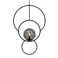 Hanglamp met warte metalen ringen