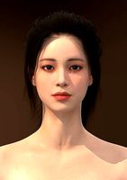 Long hair 007-FV2 for Yuna 3D model from 3DClo Software
