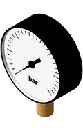 Pressure gauge diameter 100 mm bar