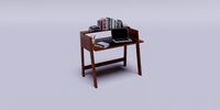 Desk 3d-Model with decoration