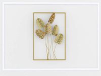 Decorative Metal plants with gold stainless  m11