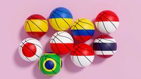Flag Basketball Ball Collection 2 3D model