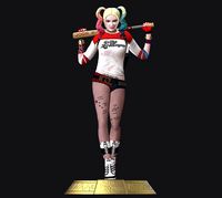 Harley Quinn Suicide Squad Model Printing Miniature Assembly File STL-OBJ for 3D Printing two size 1: 4 for FDM-FFF 1: 10 for DLP-SLA-SLS