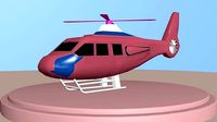 Low poly 3D Helicopter model