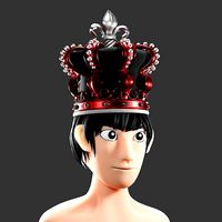 Crown 06 - SciFi Character Design Low-poly 3D model