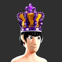 Crown 04 - SciFi Character Design Low-poly 3D model