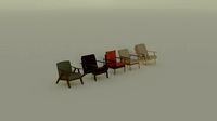 Low Poly Chairs  - Unreal - Unity - Blender