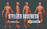 Stylized Male Basemesh with clean topology (ZTool and Blender Scene)