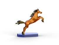 Polygonal Jumping Horse