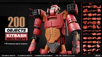 200 Objects - MECH PARTS - KITBASH - VOL 01