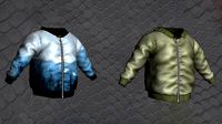 Blue and Green Bomber Jackets