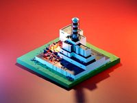 chernobyl 3D Model Render in  blender