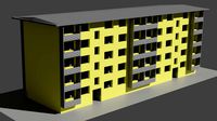 Panel house unfinished five floors two driveways