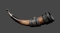 Stylized Viking Horn Arabian style low poly PBR Game Ready Low-poly