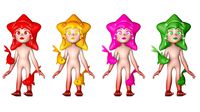 Pisces Character Girl 3D model