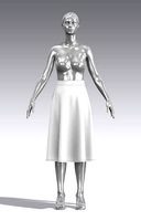 A shape midi skirt women