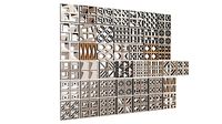 Brick Roster partitions wall 3d model