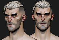 stylized head male