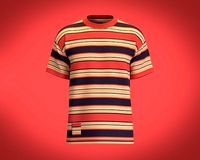 Mens Retro Stripe Print T-Shirt