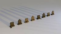Hand Sculpted cemetery gravestones part 12