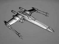 STAR WARS Rebel X-Wing Spaceship - Low Poly Game - FBX MODEL
