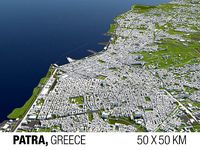 Patra Greece 50x50km