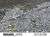 Nagano Japan 50x50km
