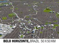 Belo Horizonte Brazil 50x50km