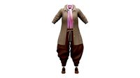 Oversize Baggy Harem Pants Coat Shawl Flats Full Outfit
