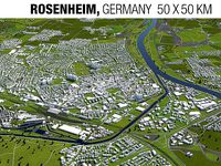 Rosenheim Germany 50x50km