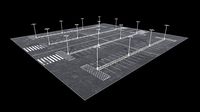 Parking Lot Scene with 4K and 8K textures