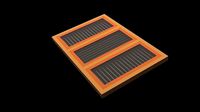 WOODEN WINDOW -LOW POLY -GLASS-150X100 - KW3- 3 panel furniture
