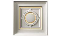 Square coffered ceiling with backlight in Art Deco style