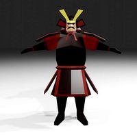 Lowpoly Shogun model 01