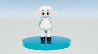 Alpaca Lama 3D model Rigged And Animated