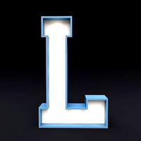 Marquee letter L glow sign 3dmodel