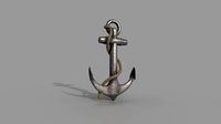 anchor karobelny and ship metal PBR game ready 2 textures