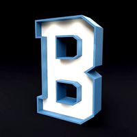 Marquee letter B glow sign 3dmodel