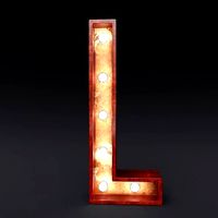 Marquee letter L light bulb wooden glow sign 3dmodel