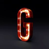 Marquee letter G led glow sign 3dmodel