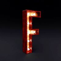 Marquee letter F led glow sign 3dmodel