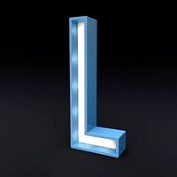 Marquee letter L led glow sign 3dmodel
