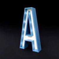 Marquee letter A led glow sign 3dmodel