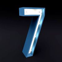 Marquee number seven led glow sign 3dmodel