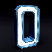 Marquee number zero led glow sign 3dmodel